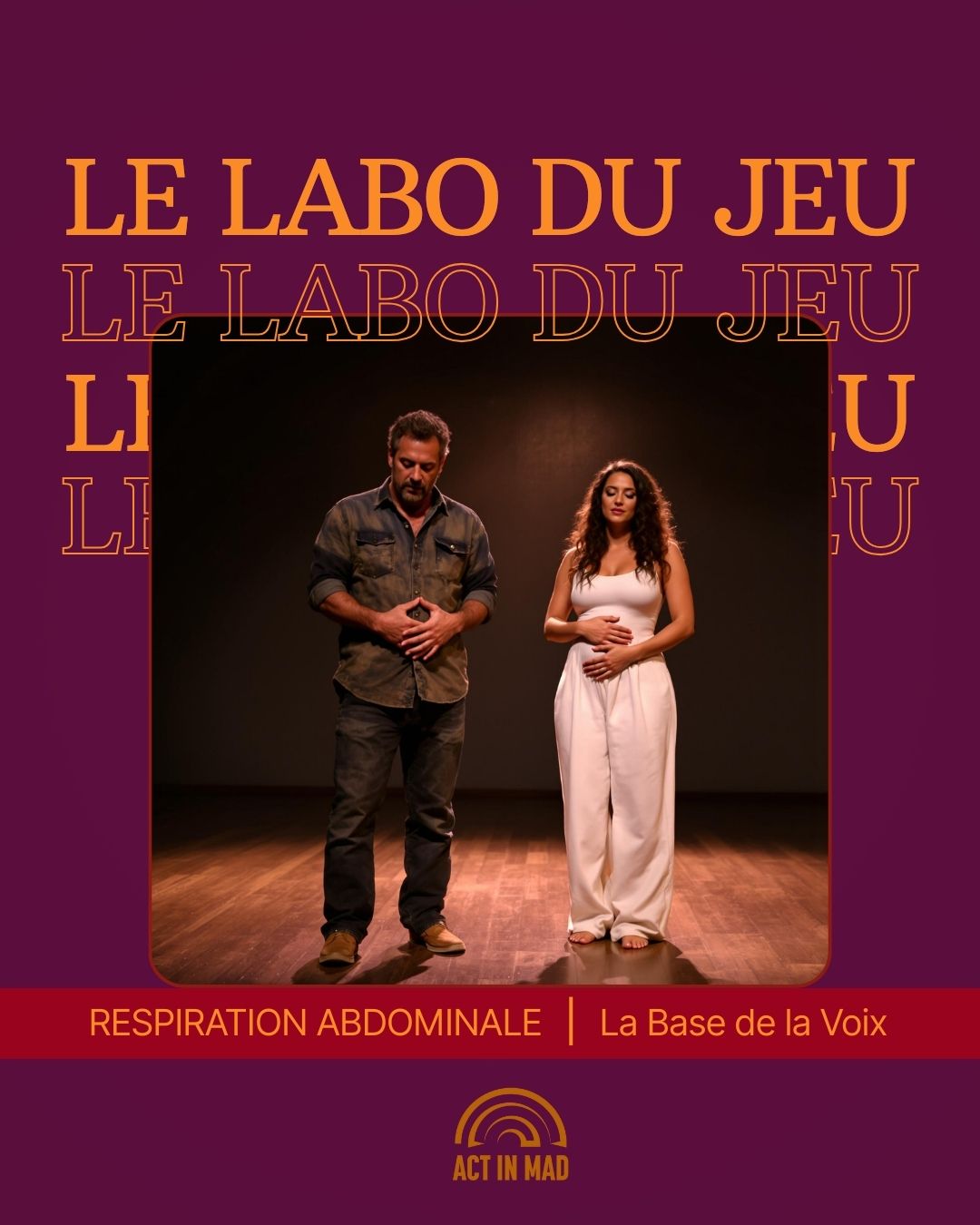 un acteur et une actrice en train de respirer